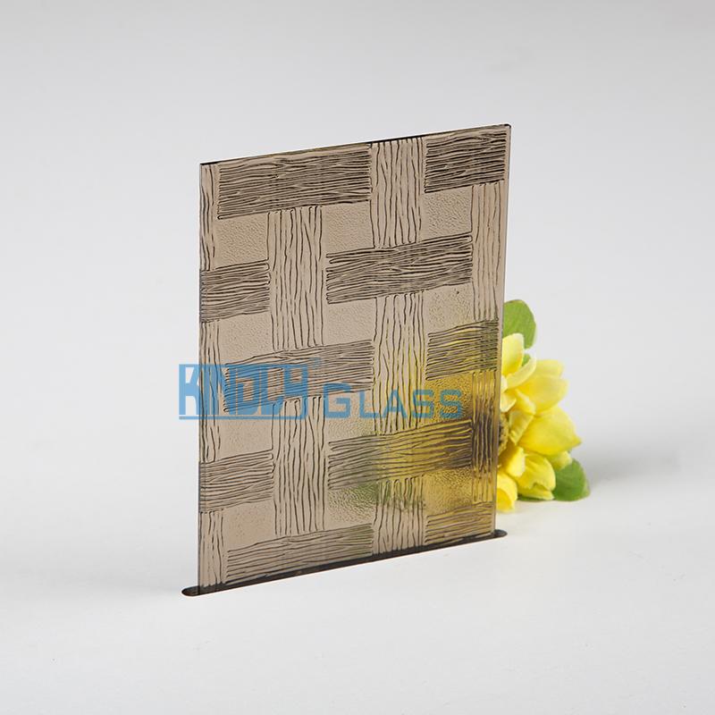 Bronze Woven Patterned Glass